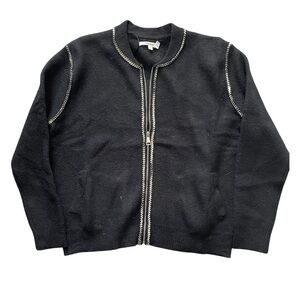 Lalavon Fuzzy Black Full Zip Jacket